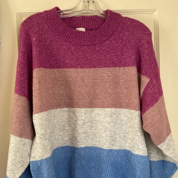 Color Block Stripe Sweater - Picture 1 of 2